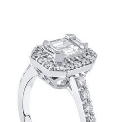 0.94 Carat Baguette Diamond Ring - 6