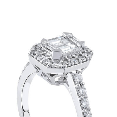 0.94 Carat Baguette Diamond Ring - 6
