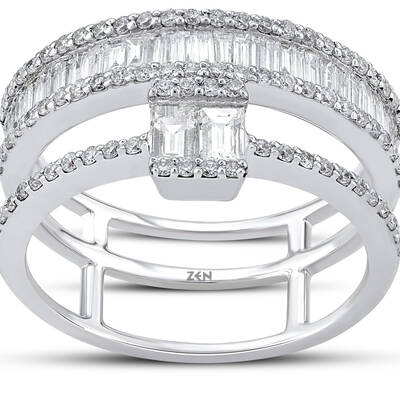 0.86 ct.Baguette Diamond Ring - 2