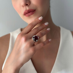 19.48 ct.Rubellite Diamond Ring - 1