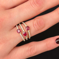 1.95 Carat Ruby Diamond Ring - 2