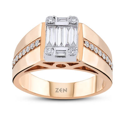 0.43 ct.Baguette Diamond Ring - 1