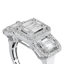 1.35 ct.Baguette Diamond Ring - 4