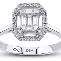 0.23 ct.Baguette Diamond Ring - 2