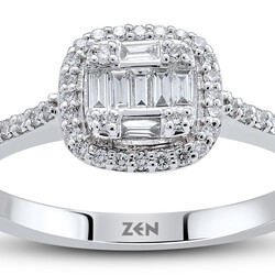 0.22 ct.Baguette Diamond Ring - 4