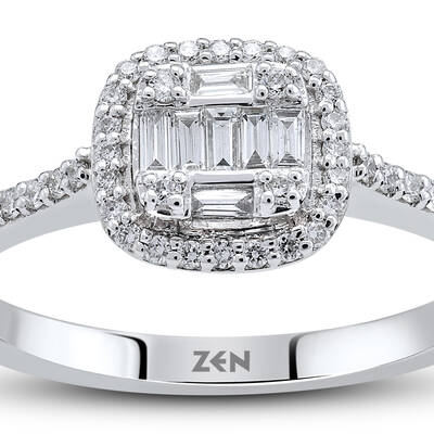 0.22 ct.Baguette Diamond Ring - 4