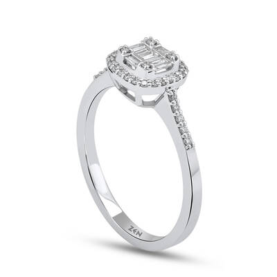 0.22 ct.Baguette Diamond Ring - 5