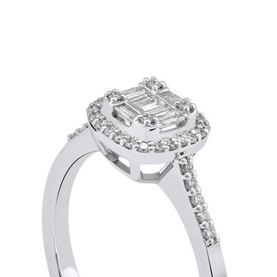 0.22 ct.Baguette Diamond Ring - 6