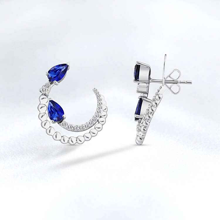 1.99 ct.Sapphire Diamond Earrings - Zen Diamond