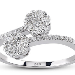 0.37 ct.You & Me Reina Diamond Ring - 2