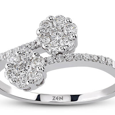 0.37 ct.You & Me Reina Diamond Ring - 2