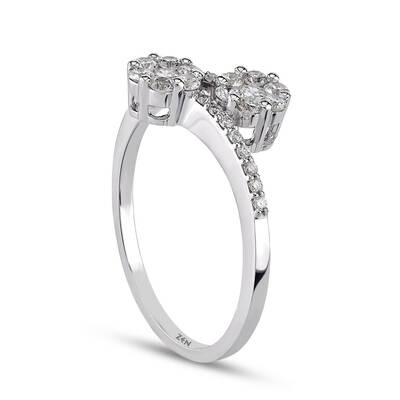 0.37 ct.You & Me Reina Diamond Ring - 3