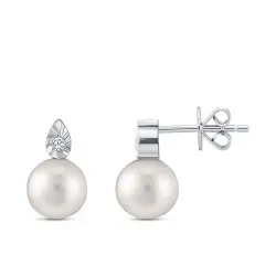2.01 ct.Pearl Diamond Earring - 1