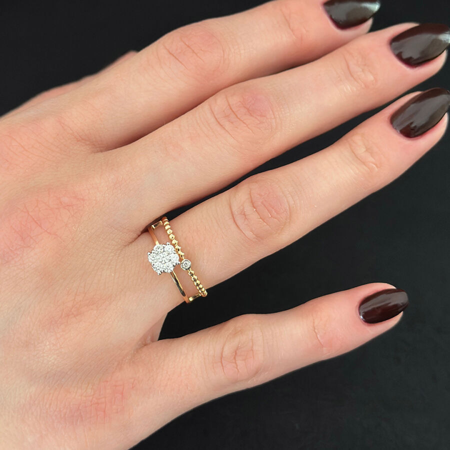 0.28 Carat Twins Reina Diamond Ring - 1