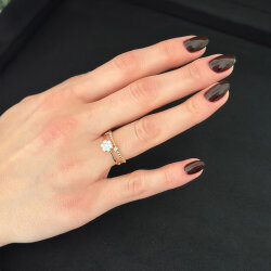 0.28 Carat Twins Reina Diamond Ring - 2