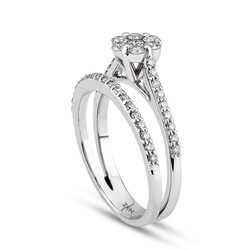 0.68 ct.Reina & Half Eternity Diamond Ring - 4