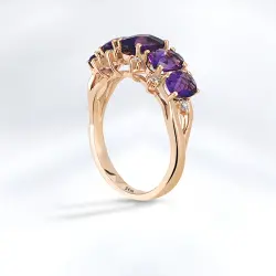 2.17 ct.Amethyst Diamond Ring - 5