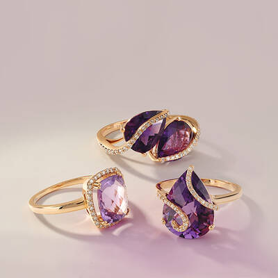 5.72 ct.Amethyst Diamond Ring - 5