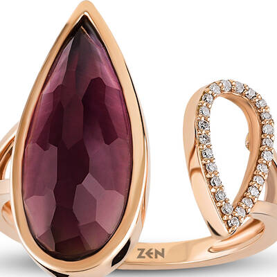 2.37 ct.Multicolor Gemstone Diamond Ring - 2