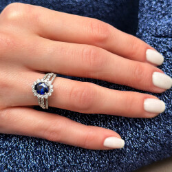 2.04 ct.Sapphire Diamond Ring - 2