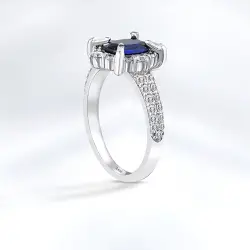 2.04 carat Sapphire Diamond Ring - 2