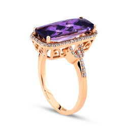 2.67 ct.Amethyst Diamond Ring - 3