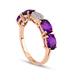 1.54 ct.Amethyst Diamond Ring - 3