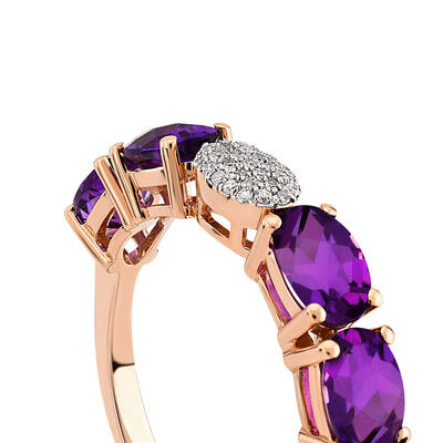 1.54 ct.Amethyst Diamond Ring - 4