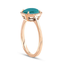 1.06 ct.Turquoise Diamond Ring - 3