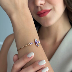 2.06 ct.Amethyst Diamond Bracelet - 2