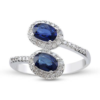 1.28 ct.Sapphire Diamond Ring - 1