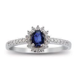 0.55 ct.Sapphire Diamond Ring - 1