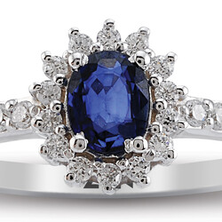0.55 ct.Sapphire Diamond Ring - 2