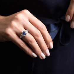 2.16 ct.Sapphire Diamond Ring - 3