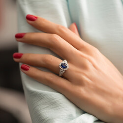 2.16 ct.Sapphire Diamond Ring - 4