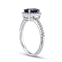 1.28 ct.Sapphire Diamond Ring - 3