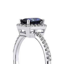 1.28 ct.Sapphire Diamond Ring - 4