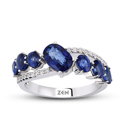 2.67 ct.Sapphire Diamond Ring - 1