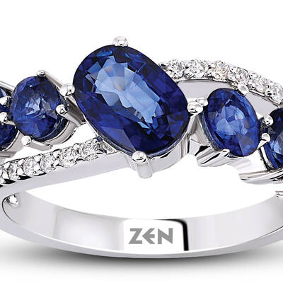 2.67 ct.Sapphire Diamond Ring - 2