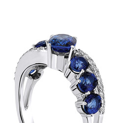 2.67 ct.Sapphire Diamond Ring - 4