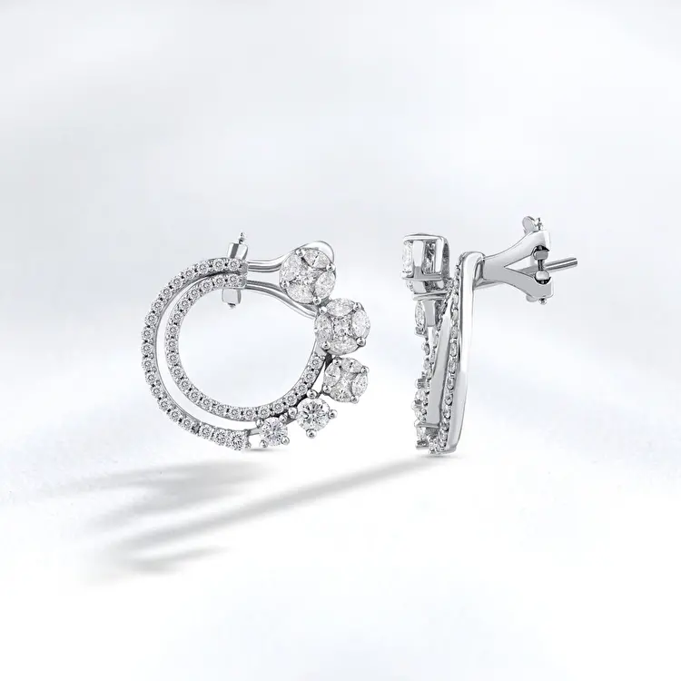 2.10 ct.Diamond Earrings - 1