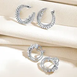 2.10 ct.Diamond Earrings - 3