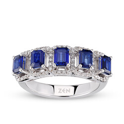 1.25 ct.Sapphire Diamond Ring - 1