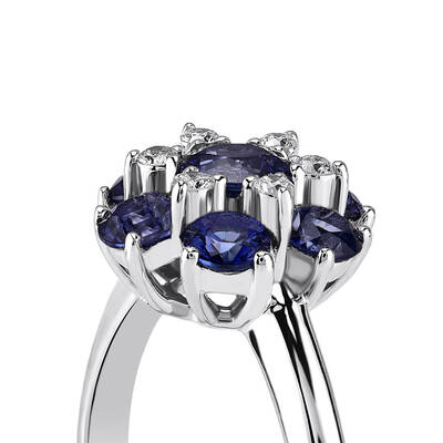 1.07 ct.Sapphire Diamond Ring - 4