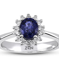 1.05 ct.Sapphire Diamond Ring - 2