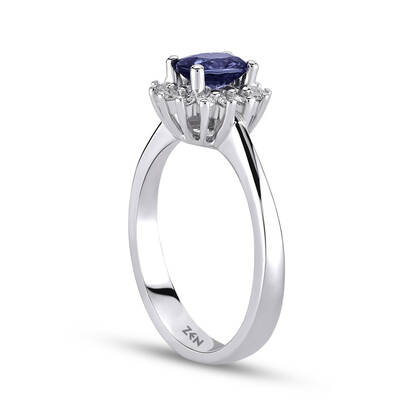 1.05 ct.Sapphire Diamond Ring - 3