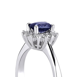 1.05 ct.Sapphire Diamond Ring - 4