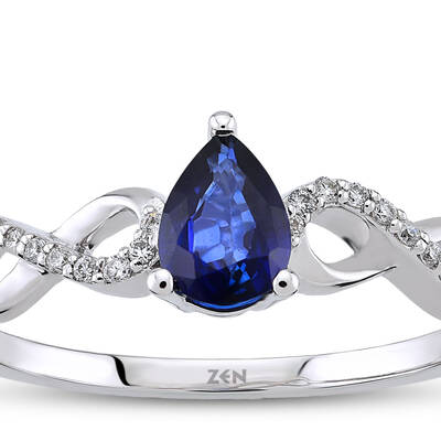 0.40 ct.Sapphire Diamond Ring - 2