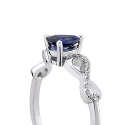 0.40 ct.Sapphire Diamond Ring - 4