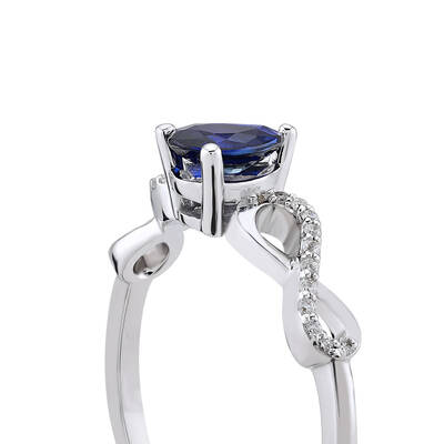 0.40 ct.Sapphire Diamond Ring - 4